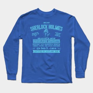 Sherlock Holmes Newspaper Ad Faded Dks Long Sleeve T-Shirt